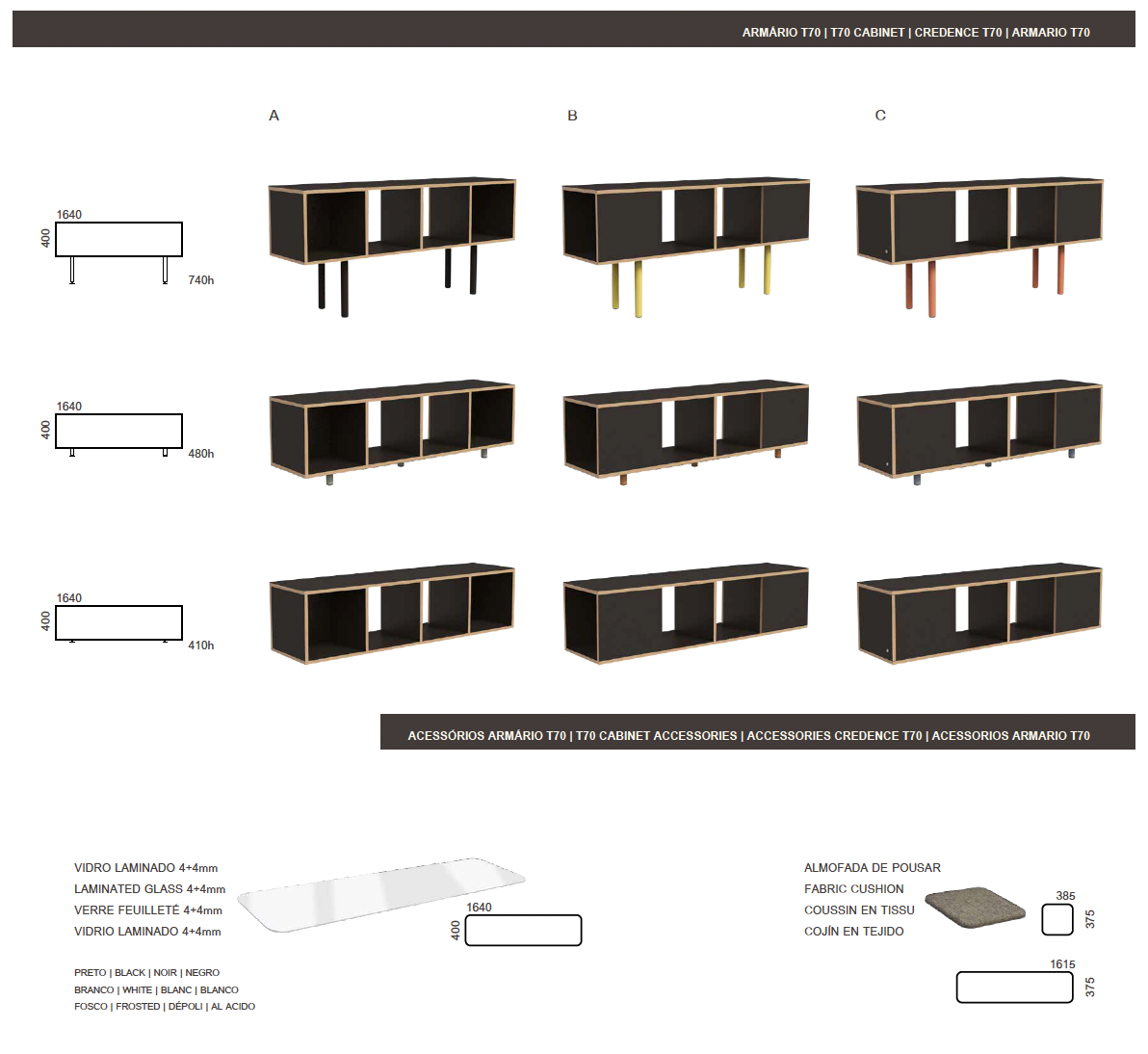 secretárias com armário embutido Raio Móveis T70